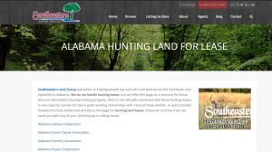 Alabama Hunting Land for Lease from Southeastern Land Group